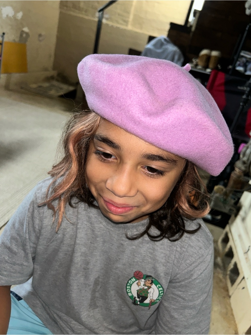 Woman Beret Lilac Hat